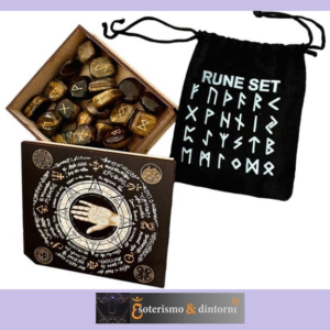 Rune in Occhio di tigre con scatola